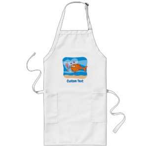Tablier Long Poisson et appât amoureux Adulte Apron