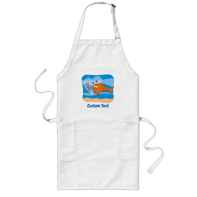 Tablier Long Poisson et appât amoureux Adulte Apron (Devant)