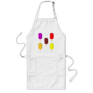 Tablier Long Pop De Glace Fruit Et Bar À Glace Chocolat