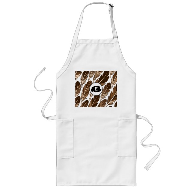 Tablier Long Porte longue personnalisée - Monogramme de Boho Br (Devant)