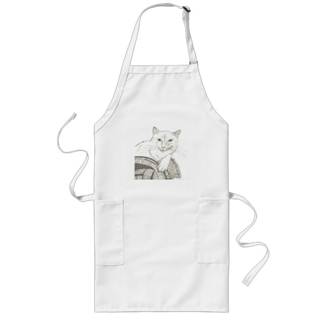 Tablier Long Portrait de chat Ragdoll Apron (Devant)