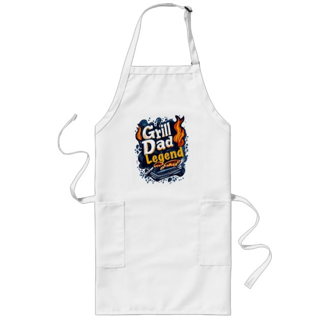 Tablier long pour citations de Papa BBQ (Devant)