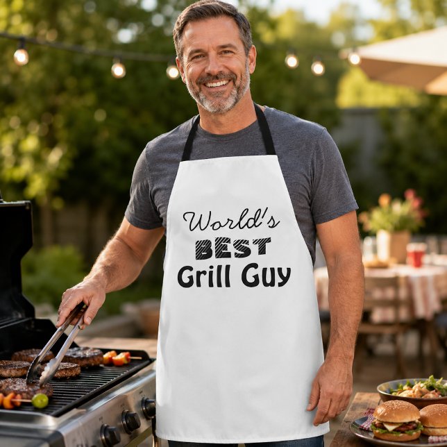 Tablier long pour homme avec citation "Meilleur Gr (Créateur téléchargé)