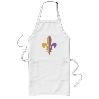 Tablier Long Pourpre et or fleur de lis