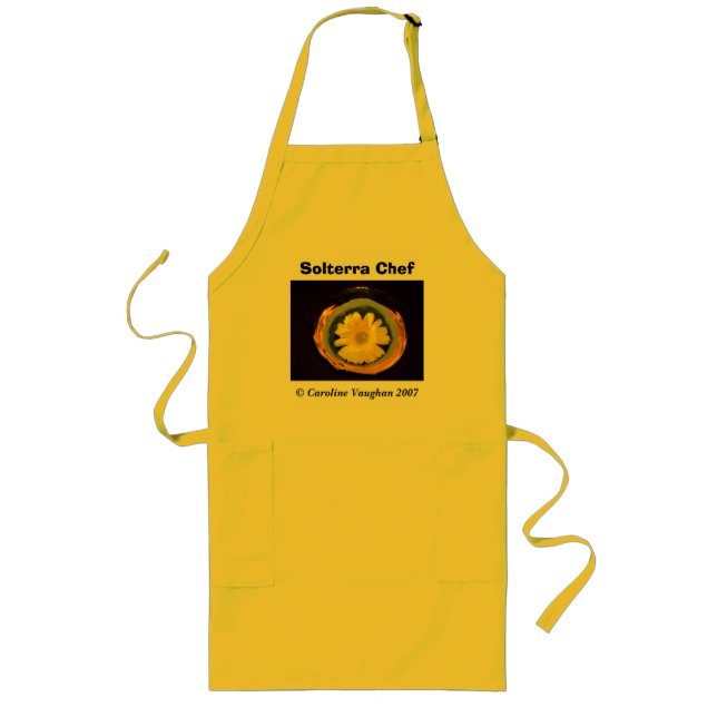 Tablier Long prange de tournesol, chef de Solterra, Caroline (Devant)