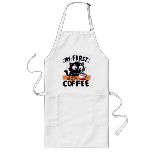 Tablier Long Première aventure de café noir