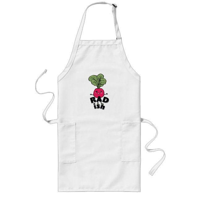Tablier Long RAD-ISH Radish Garden Drôle Design, Cuisine Apron (Devant)