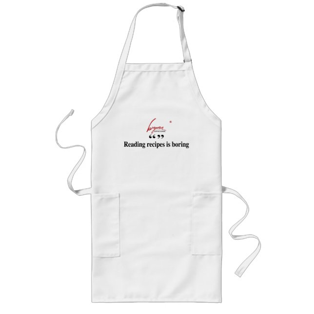 Tablier Long Reading recipes is boring Apron (Devant)