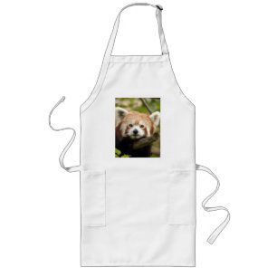Tablier Long red-panda-004, panda rouge
