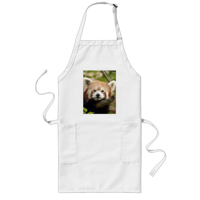 Tablier Long red-panda-004, panda rouge (Devant)