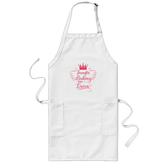 Tablier Long Reine de cuisson personnalisée (Devant)