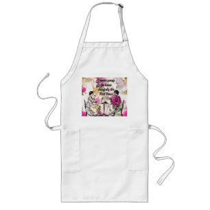 Tablier Long Retro Apron avec une citation Gossip amusante