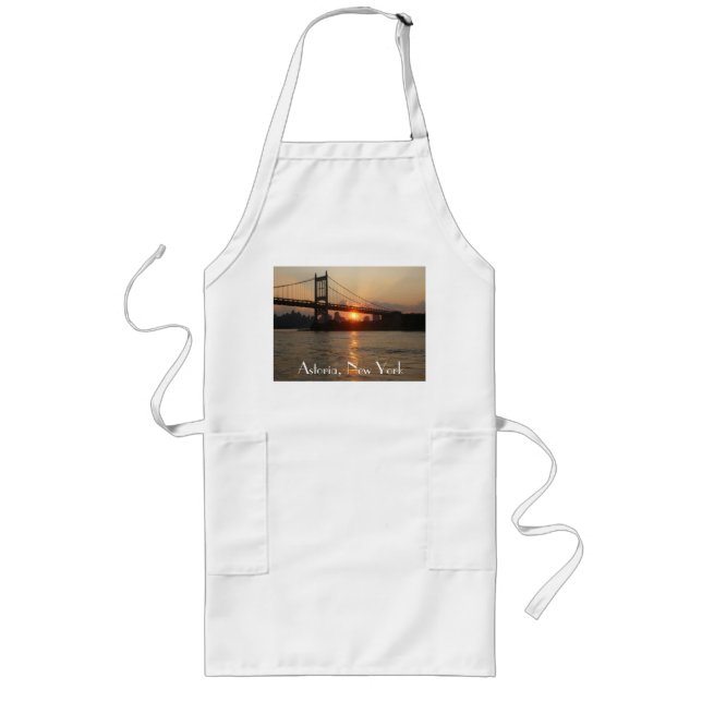 Tablier Long "RFK Bridge at Sunset" Astoria, NY Apron (Devant)