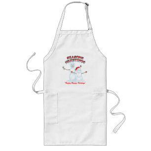 Tablier Long Rick et Morty   Bonnes Fêtes de snowmen