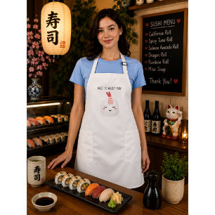 Tablier Long Riz Pour Vous Rencontrer Sushi Kawaii