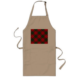 Tablier Long Robertson tartson rouge vert plaid