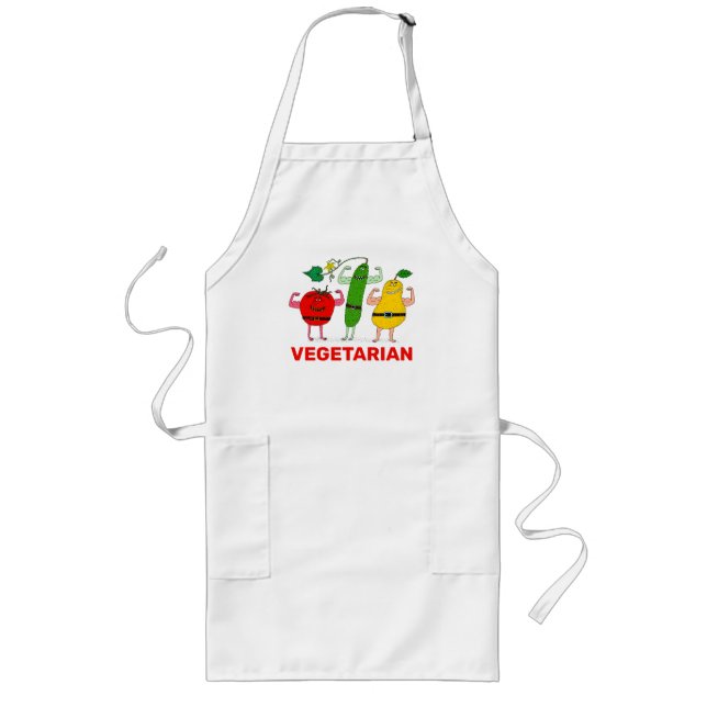 Tablier Long Rocher Légume végétarien Personnaliser (Devant)