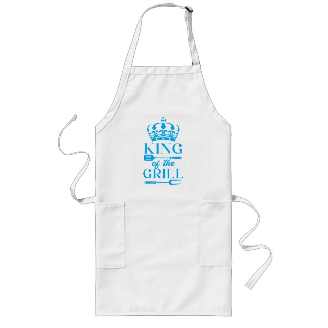 Tablier Long Roi du Grill (personnalisable) (Devant)