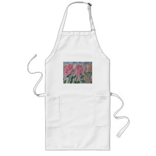 Tablier Long Roses d'été Abstraits