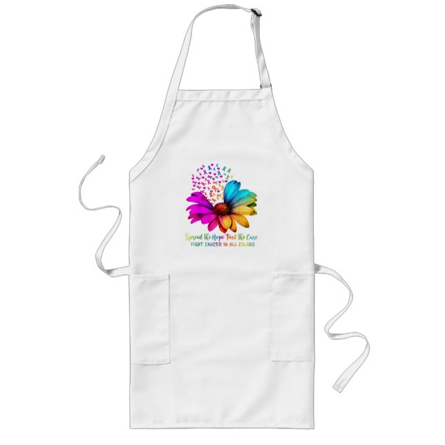 Tablier Long Rubans Fleur de Toutes et Chaque Couleur pour lutt (Devant)