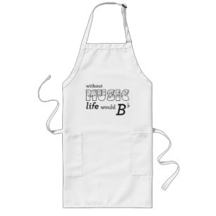 Tablier Long Sans vie de musique B-plat