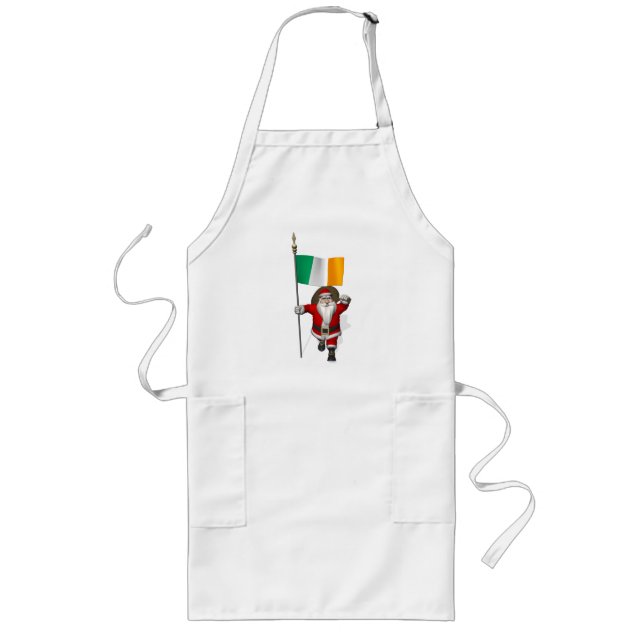 Tablier Long Santa Claus Avec L'Ensigne D'Irlande (Devant)