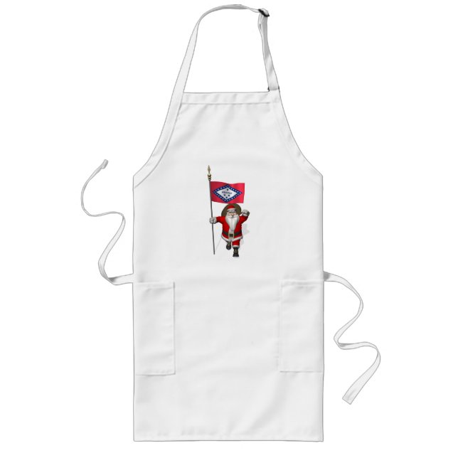 Tablier Long Santa Claus With Ensign Of Arkansas (Devant)