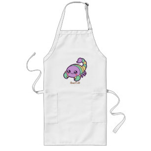 Tablier Long Scorpion Mignon Kawaii Dessin Animé Pastel