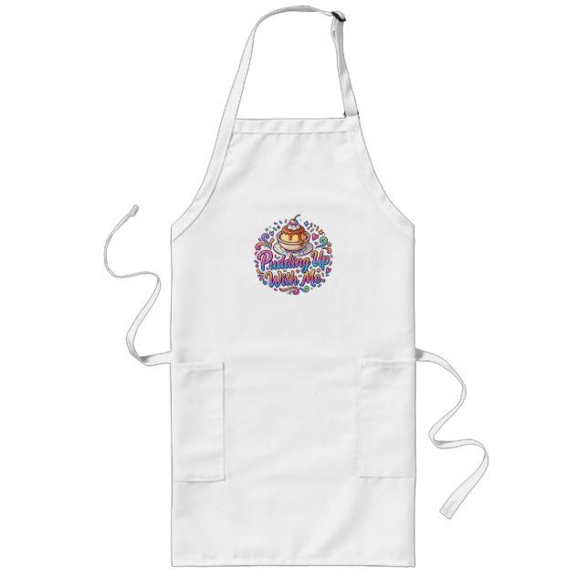 Tablier Long Se Faire Des Puddings Avec Moi – T-Shirt Avec Un J (Devant)