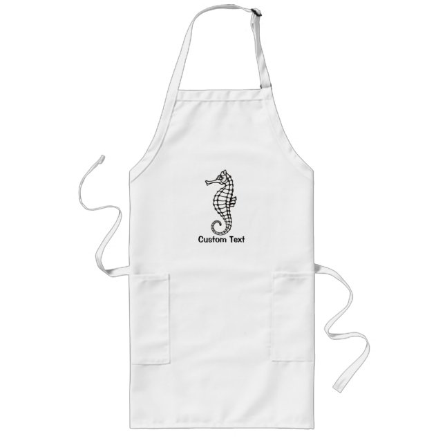 Tablier Long Seahorse Black (Devant)