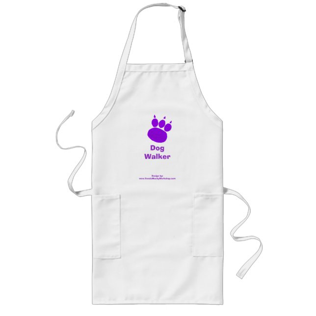 Tablier Long Services de garde d'animaux Empreinte de patte (Devant)