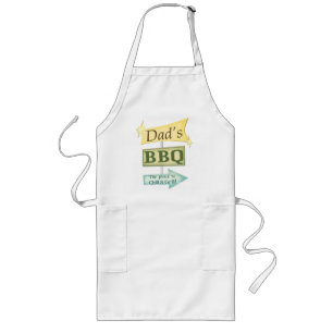 Tablier Long Signe grunge de barbecue de papa de fête des pèr