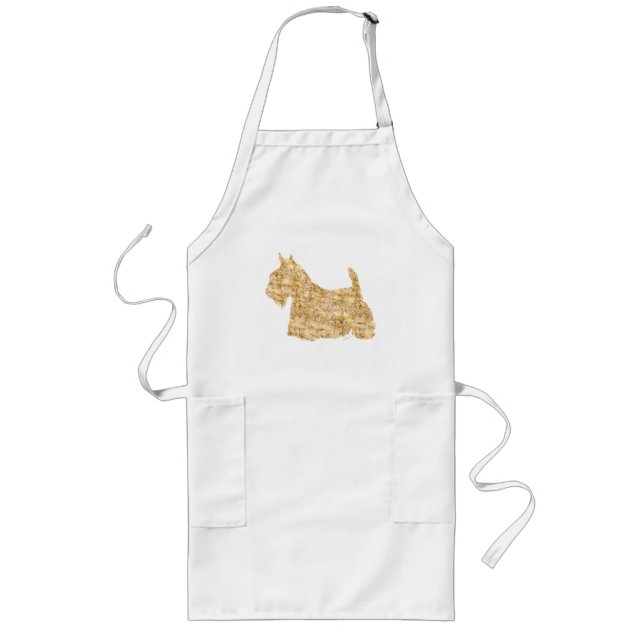 Tablier Long Silhouette de Scottish Terrier roux (Devant)