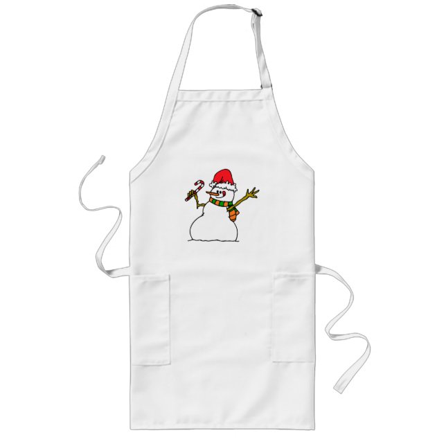 Tablier Long Snowman d'hiver (Devant)
