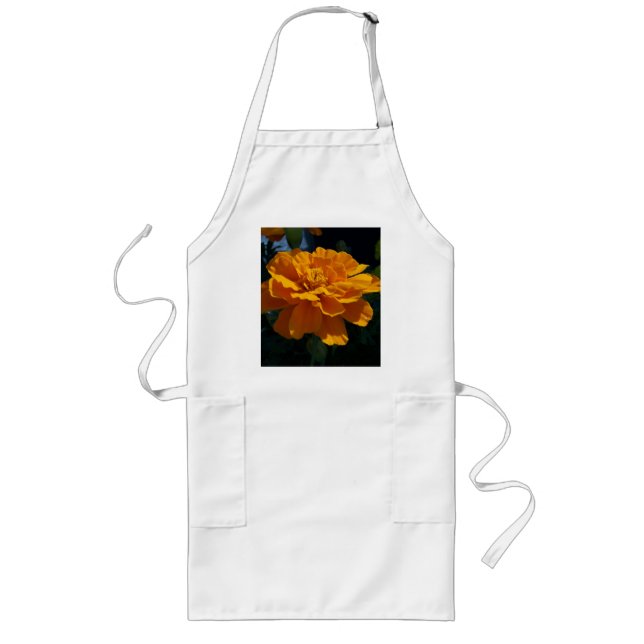 Tablier Long Souci orange lumineux (Devant)