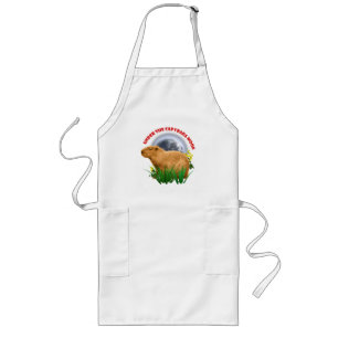 Tablier Long Sous la Lune du Capybara Animal Mignon