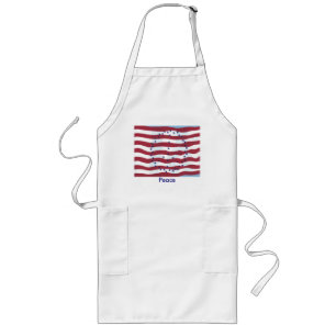 Tablier Long SYMBOLE DE LA PAIX ÉTOILES Drapeau sur Aprons