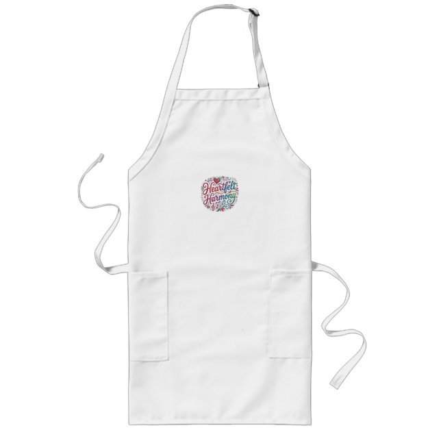 Tablier Long T-Shirt Heartfelt Harmony – Amour Élégant & Unité  (Devant)