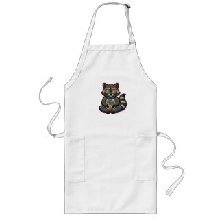 Tablier Long T-Shirt Raton Laveur Cool Buvant un Café Glacé au 