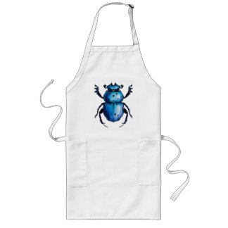 Tablier Long T-shirt Scarab Beetle Art Blue Insect Entomologie