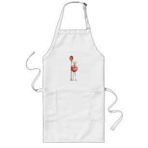 Tablier Long Tabard Oiseau Rouge