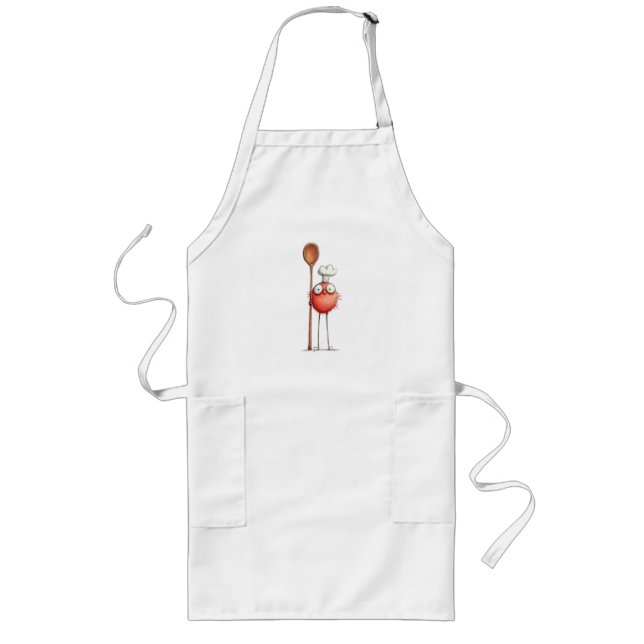 Tablier Long Tabard Oiseau Rouge (Devant)