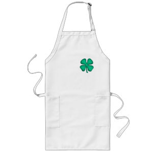Tablier Long Tablier de chef long 4 feuilles Lucky Irish Clover