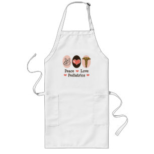Tablier Long Tablier de pédiatre de pédiatrie d'amour de paix