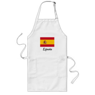 Tablier Long Tablier espagnol de cuisine de cuisine de drapeau