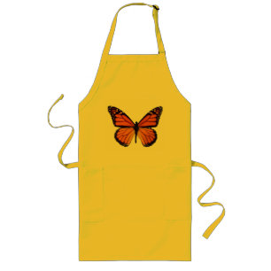 Tablier Long Tablier orange de papillon