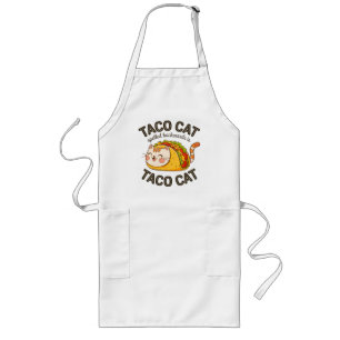 Tablier Long Taco Chat Écrit À L'Arrière Est Taco Chat Cute Fel