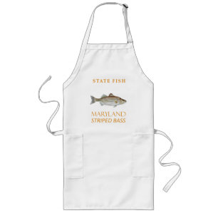 Tablier Long Territoire du Maryland Pêchez le bar rayé