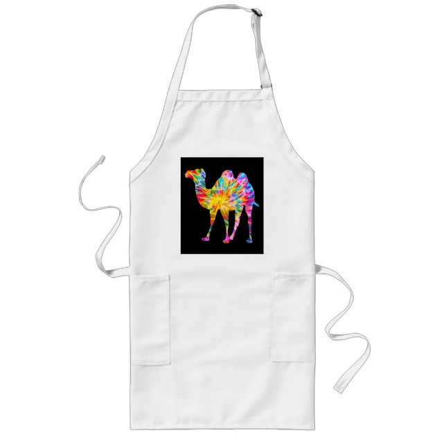TABLIER LONG TIE DYE CAMEL (Devant)