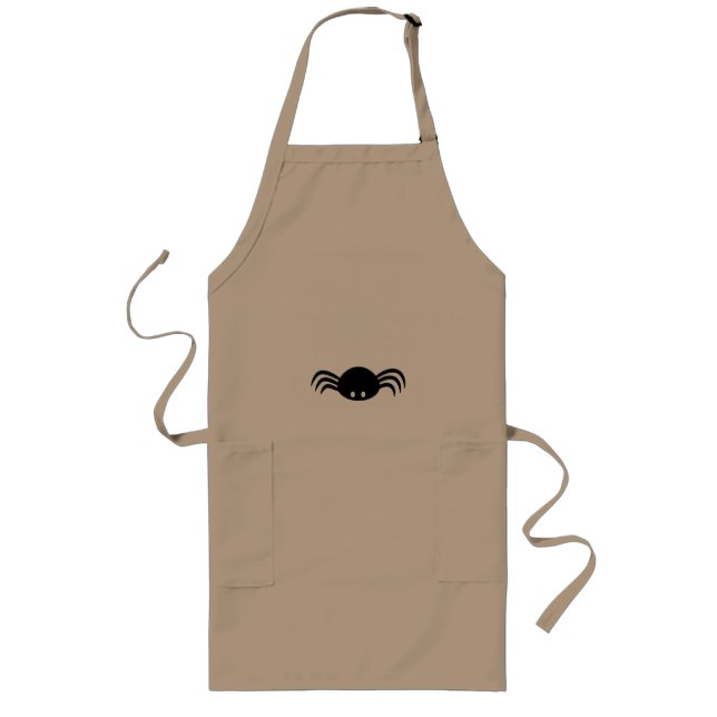 Tablier Long Toile d'araignée Halloween  (Devant)